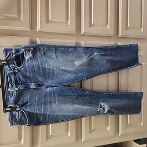 KUT High Rise,  Reese, Fab Ab, Ankle Straight Jeans.